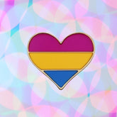 Pansexual Pride Heart Enamel Pin